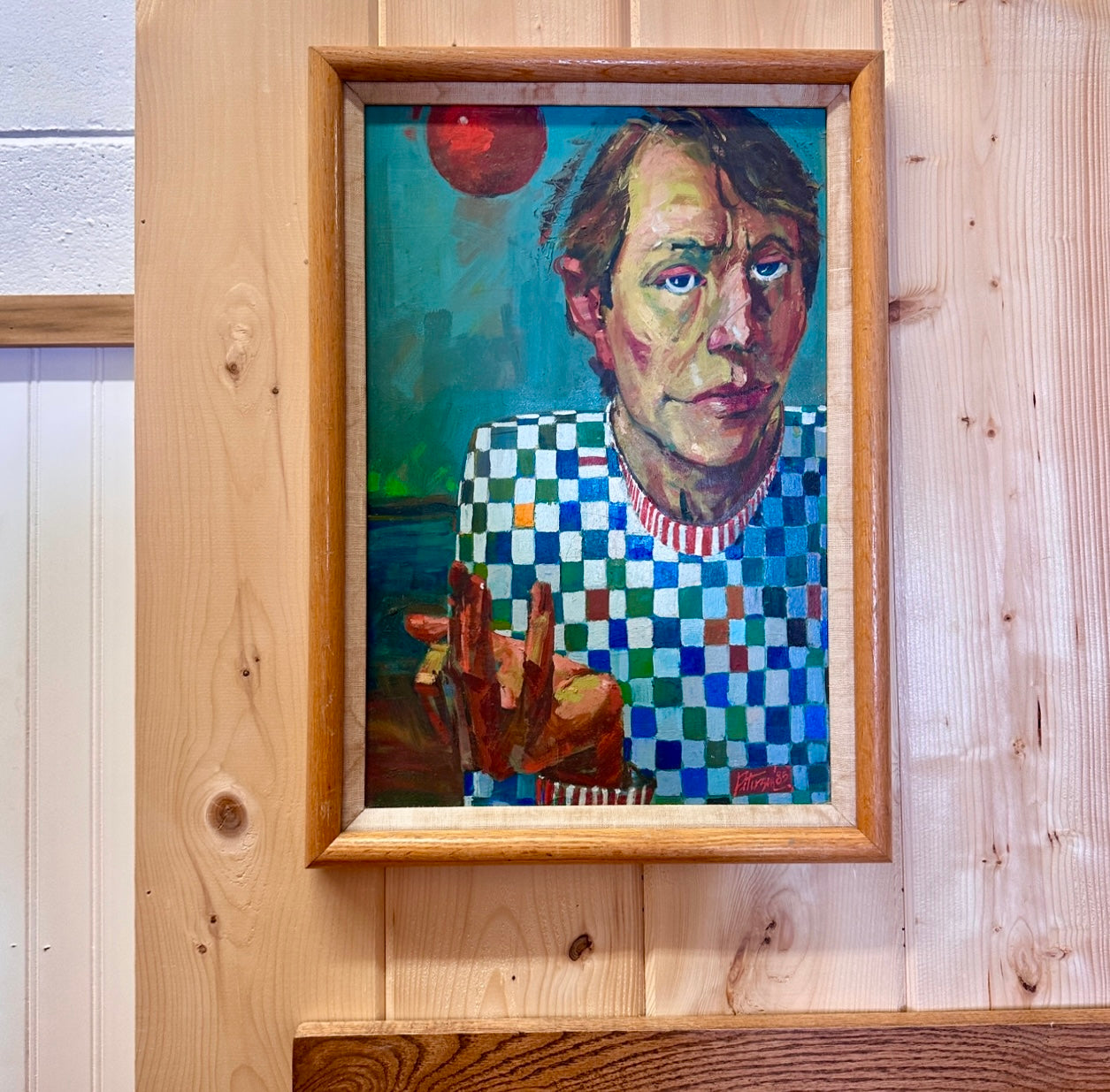 Checkered 'Petersen' Portrait Painting