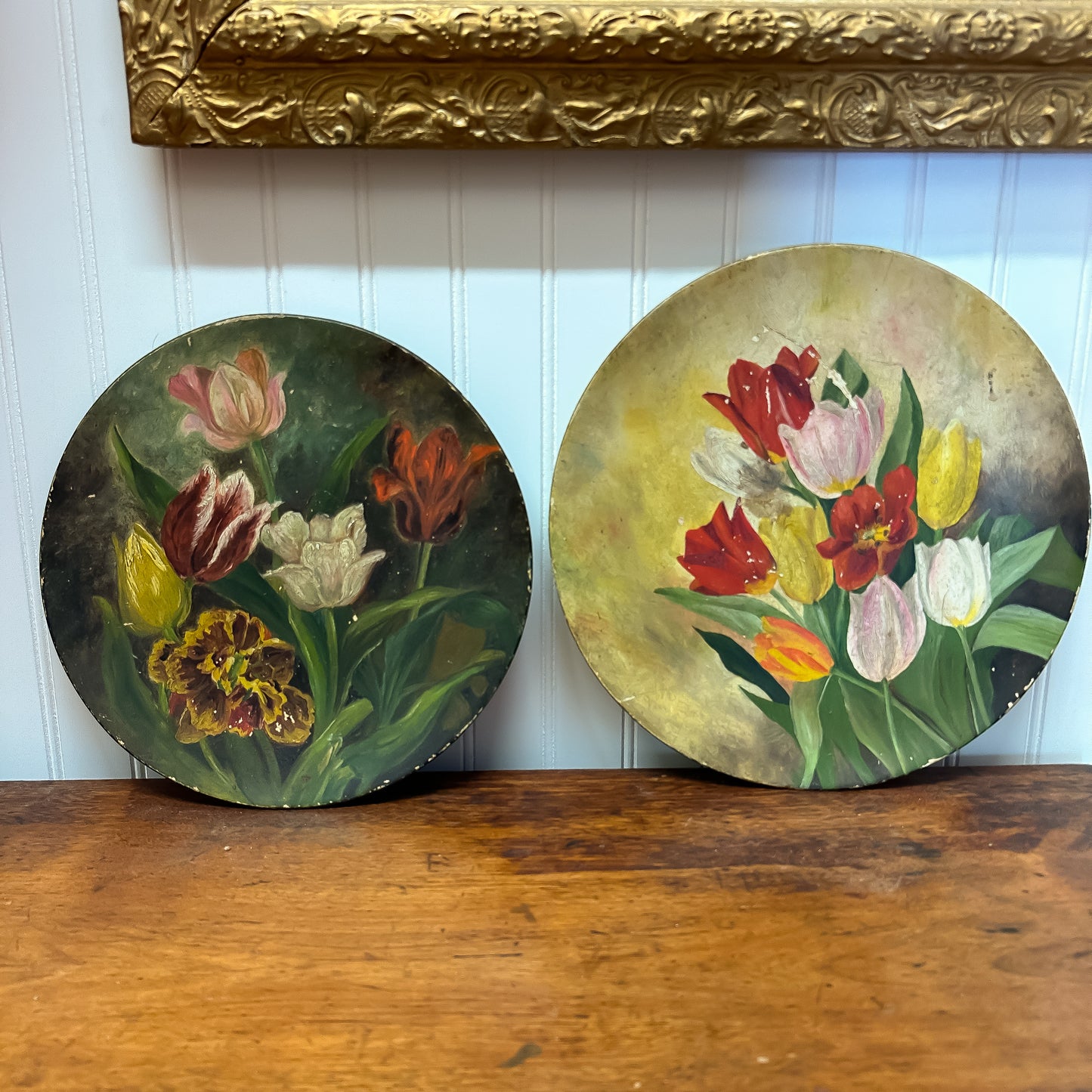 Round Flower Wall Art Pair