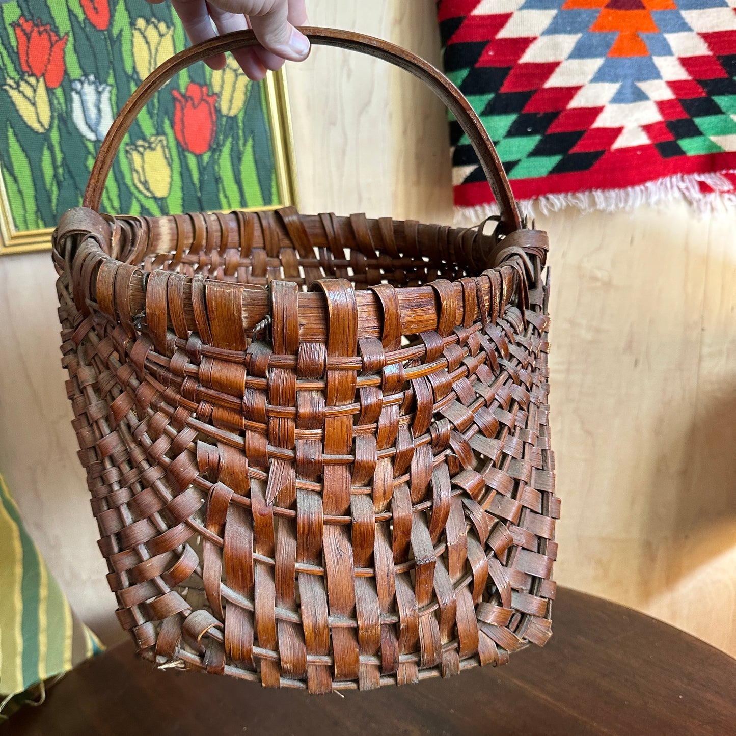 Antique Gathering Basket