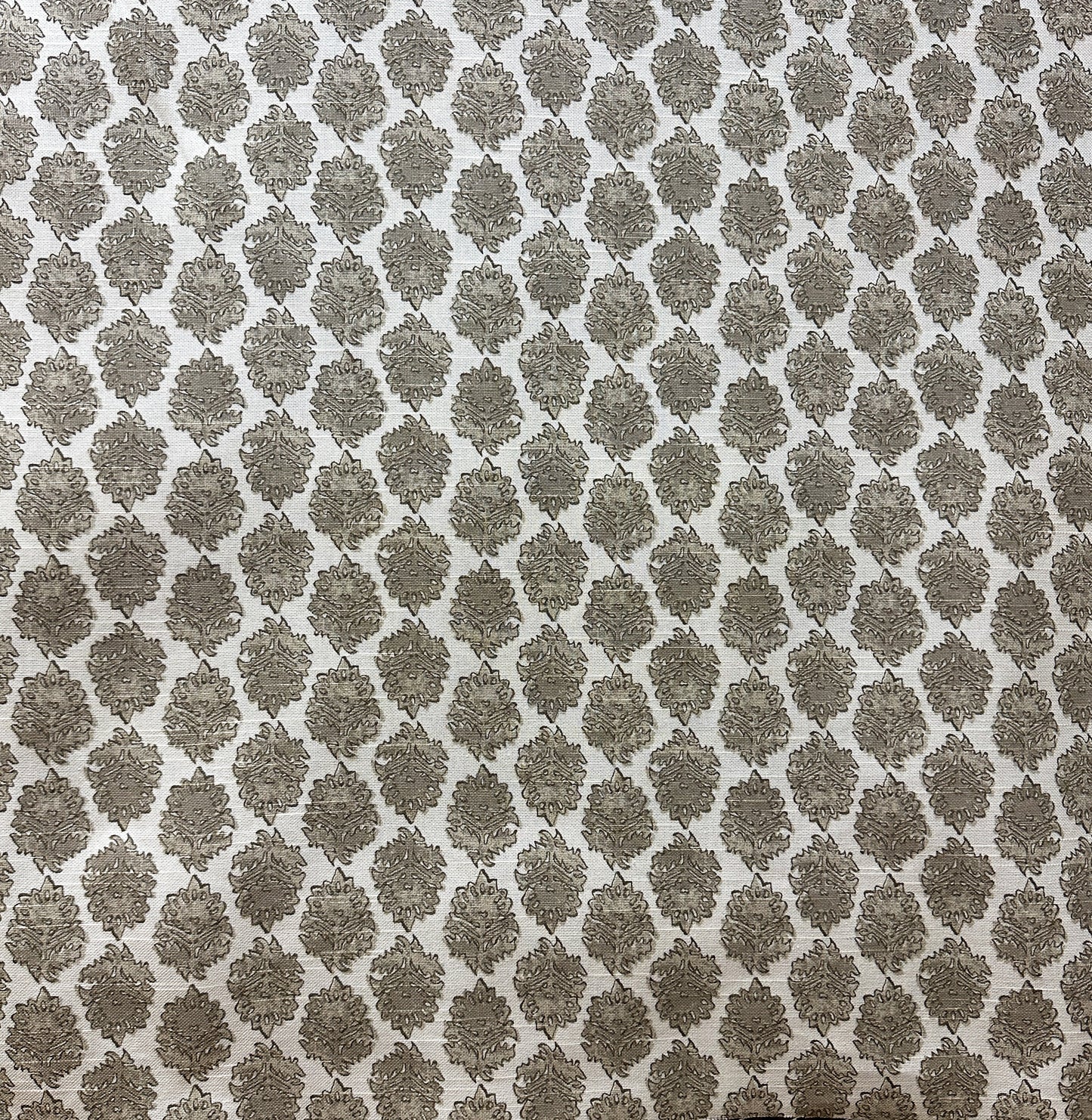Gray medallion cotton print