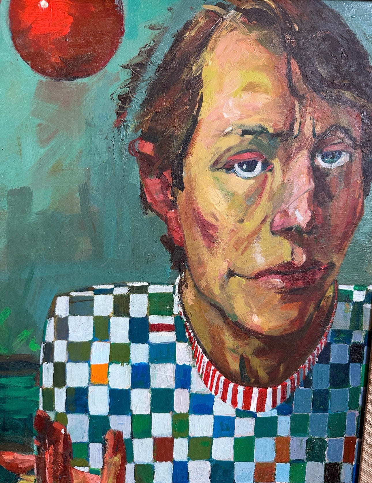 Checkered 'Petersen' Portrait Painting