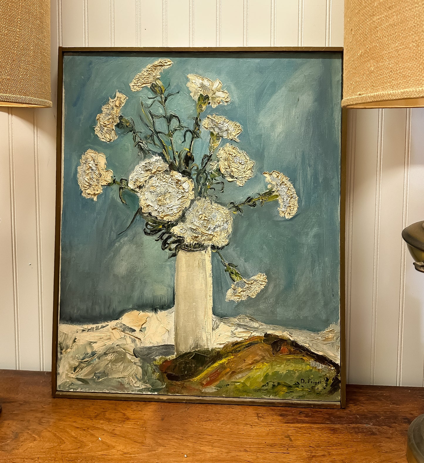 White Carnations Painting