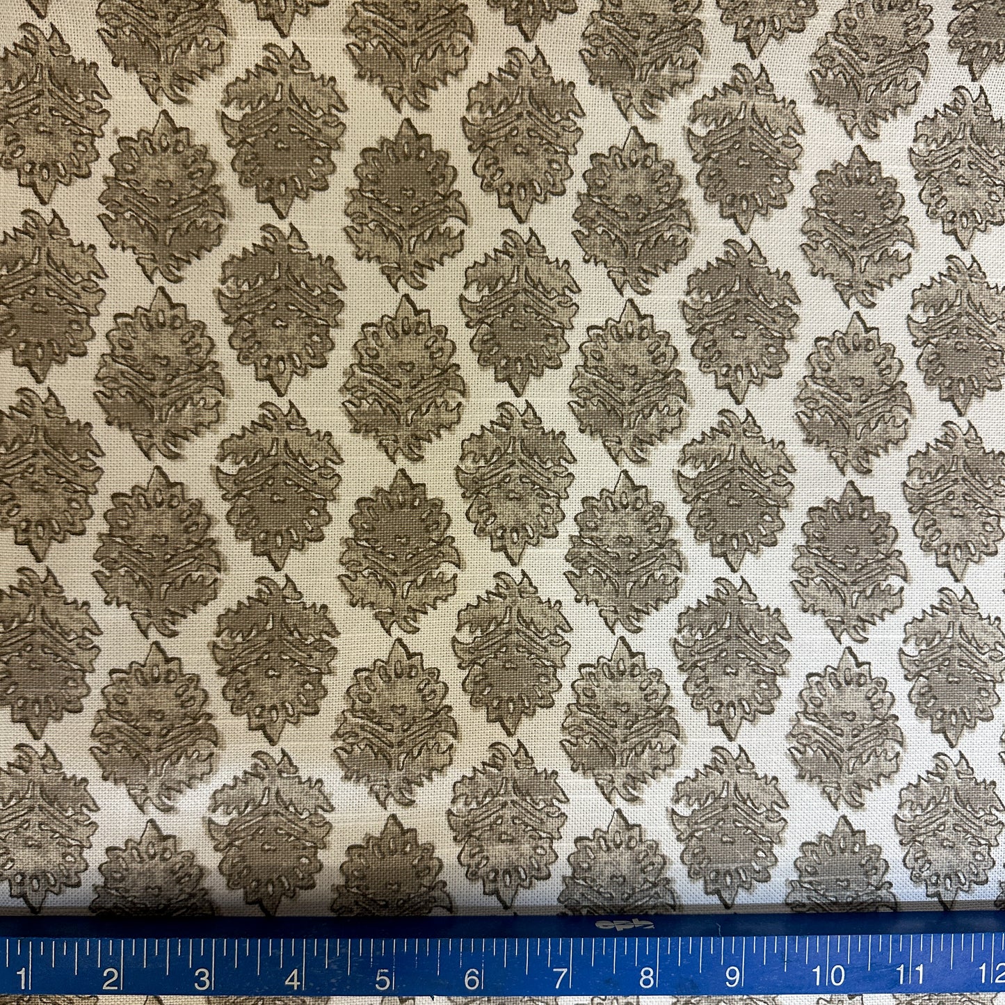 Gray medallion cotton print
