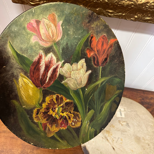 Round Flower Wall Art Pair