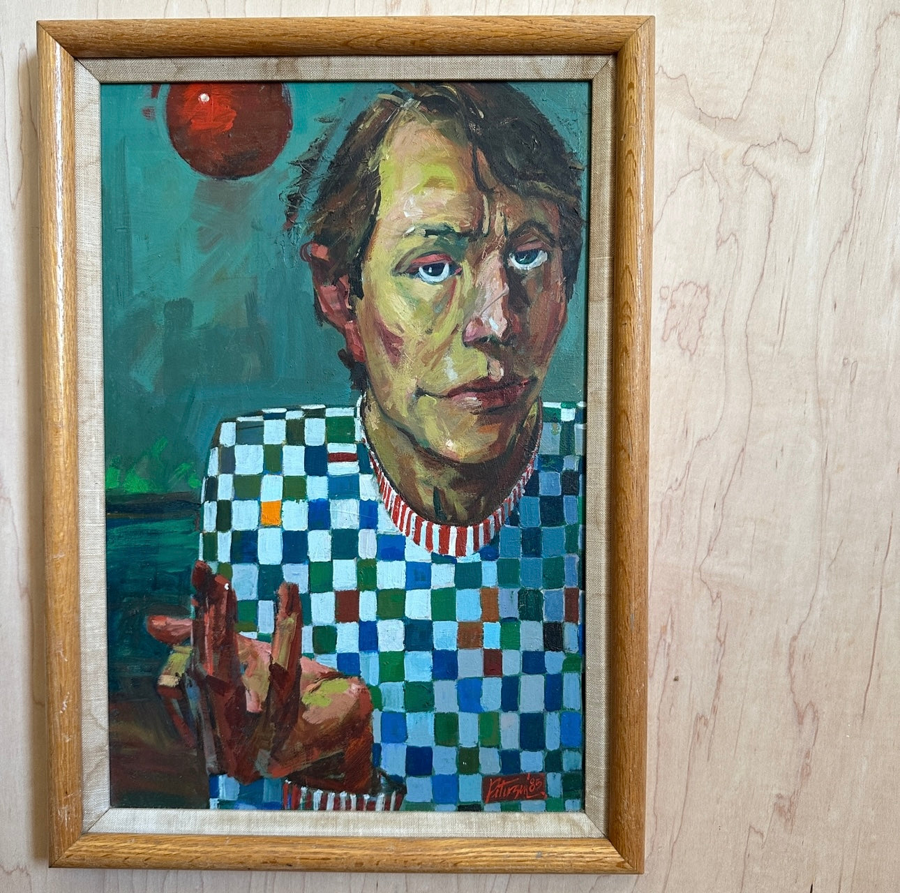 Checkered 'Petersen' Portrait Painting