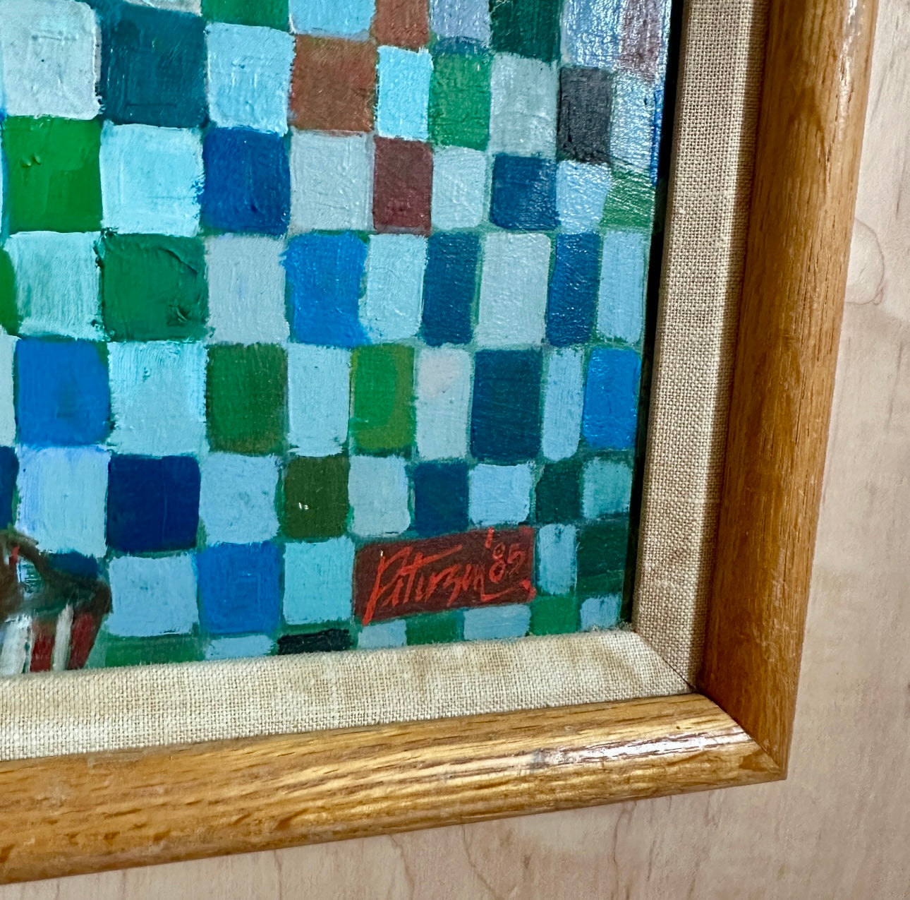 Checkered 'Petersen' Portrait Painting