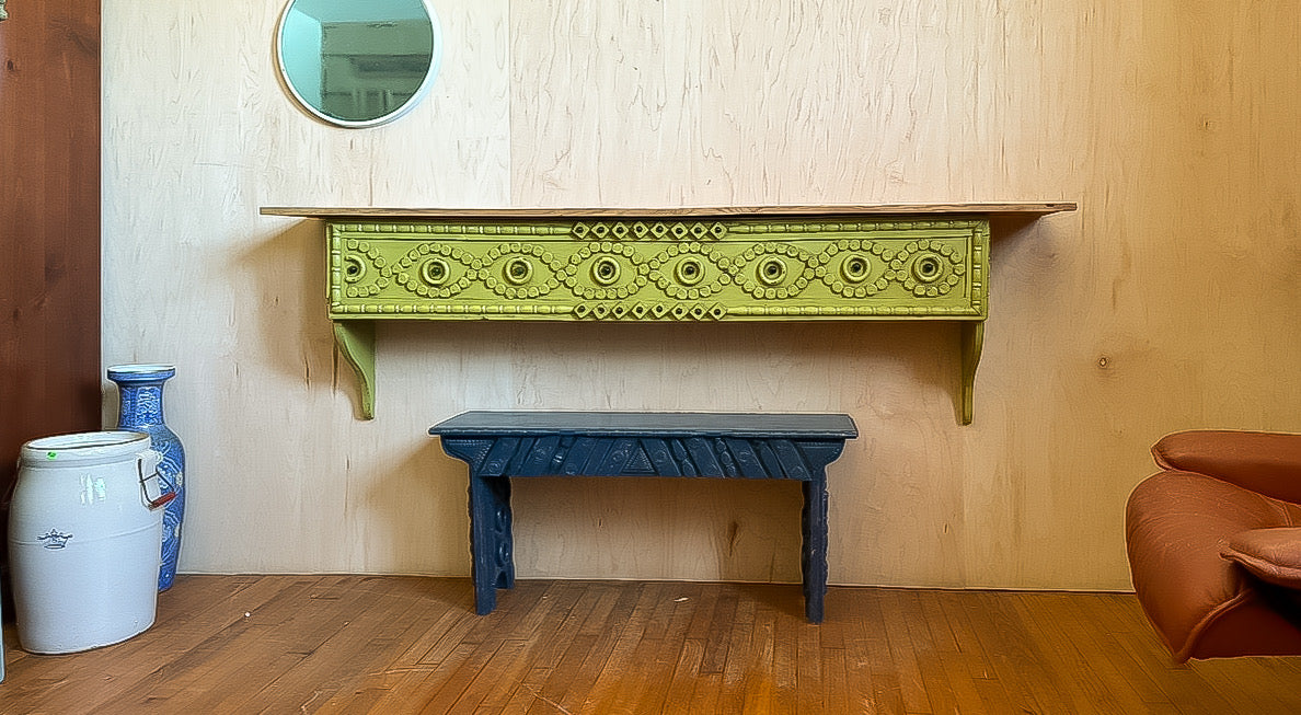 Folk Art Wall Box Ledge