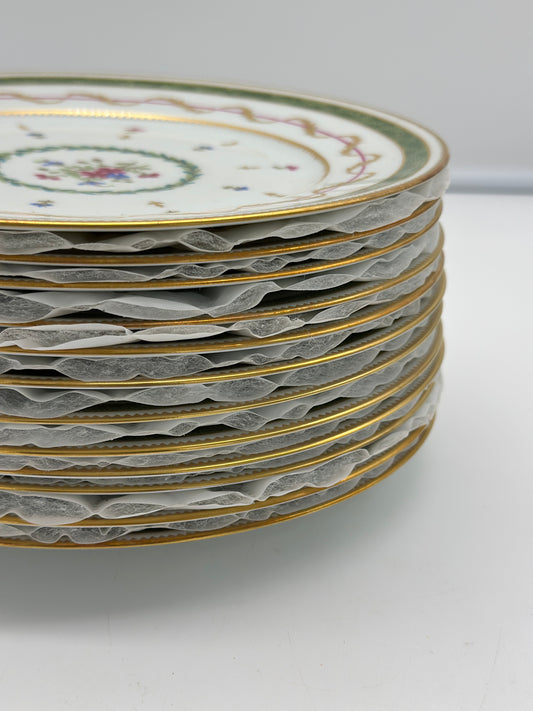 12 Limoges Vieux Paris Salad Plates