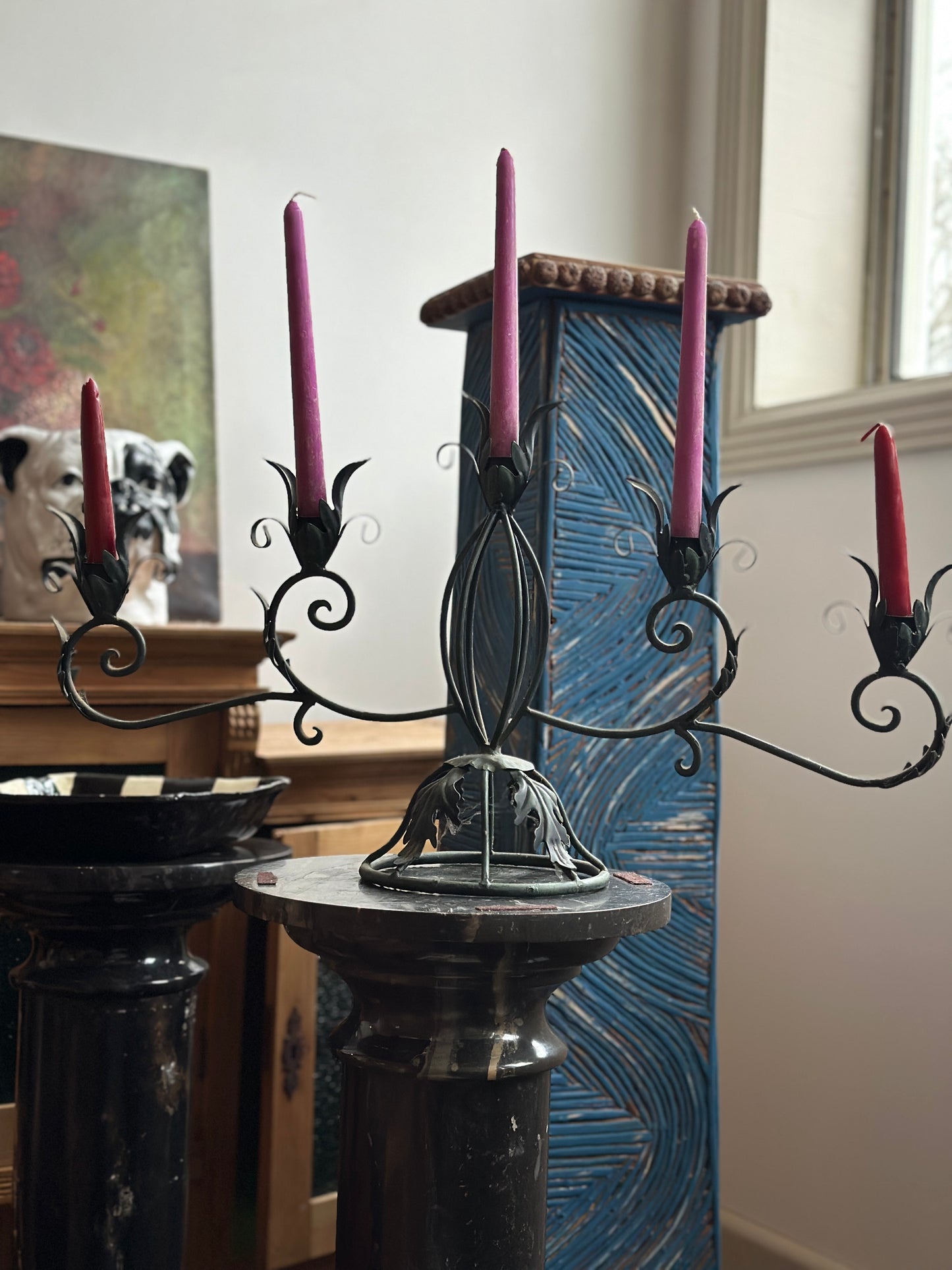 Vintage Iron Candelabra