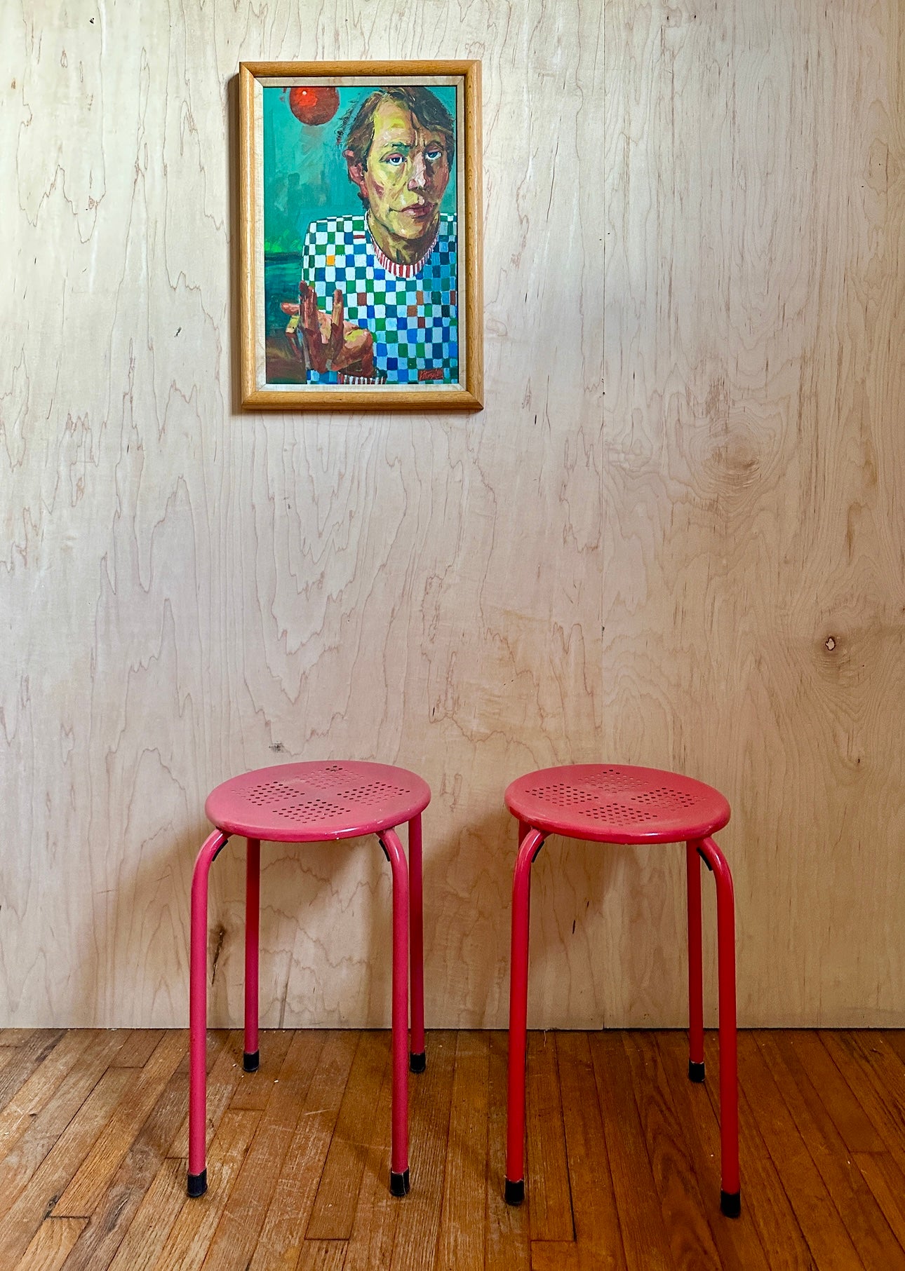 Checkered 'Petersen' Portrait Painting