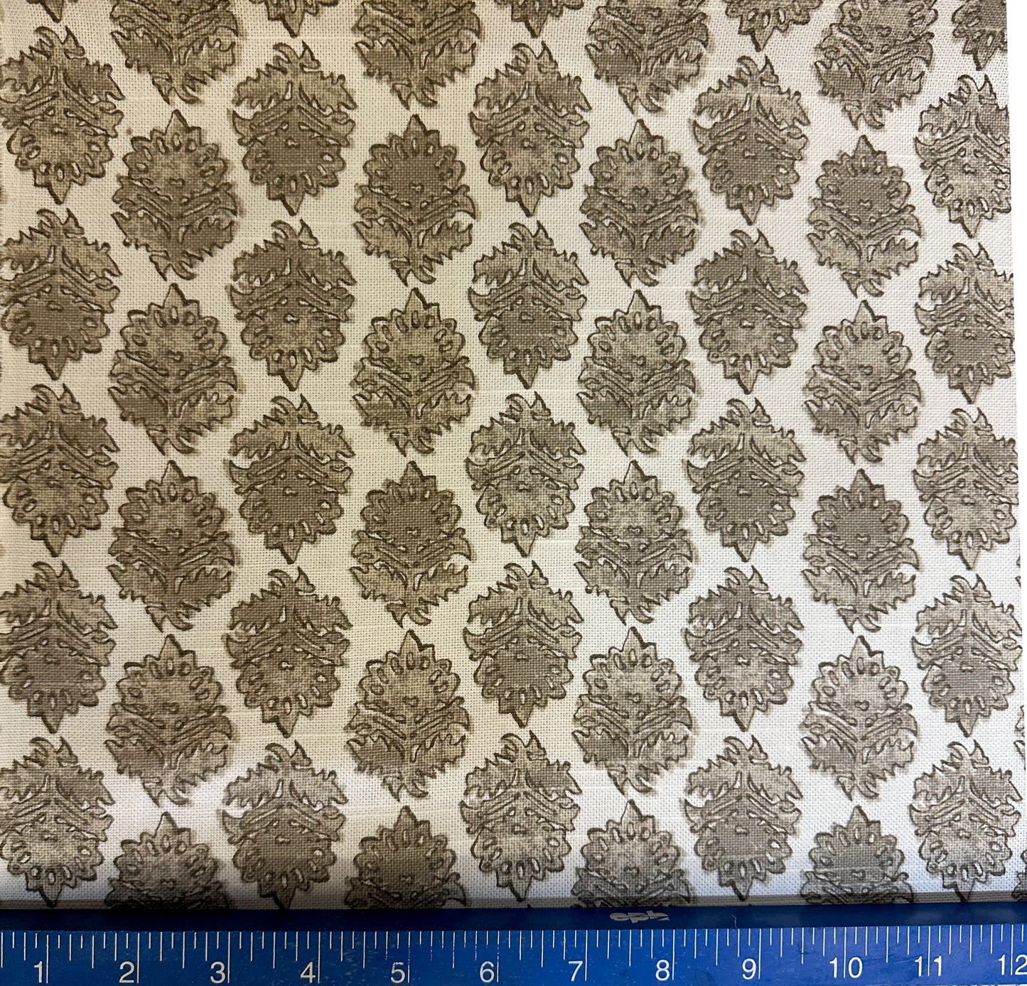 Gray medallion cotton print