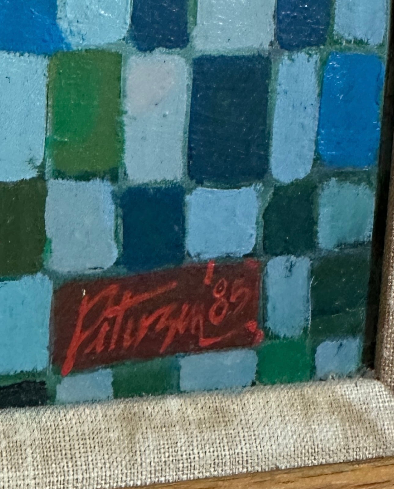 Checkered 'Petersen' Portrait Painting