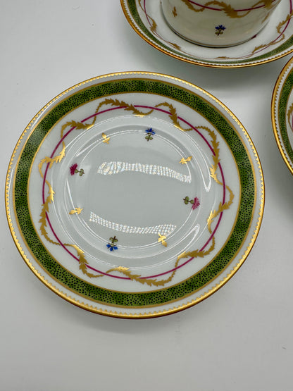 12 Limoges Vieux Paris Cups & Saucers