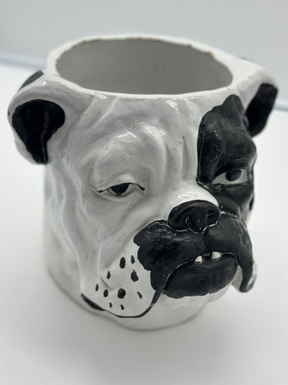 Ceramic Bulldog Planter