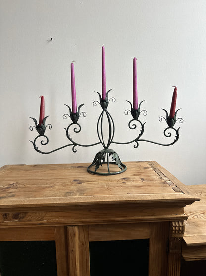 Vintage Iron Candelabra