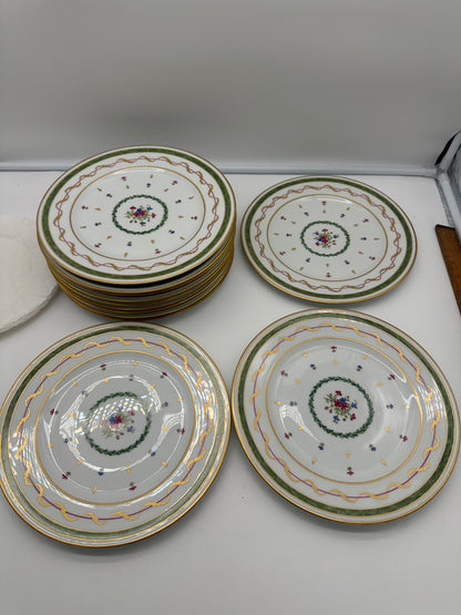 12 Limoges Vieux Paris Dinner Plates