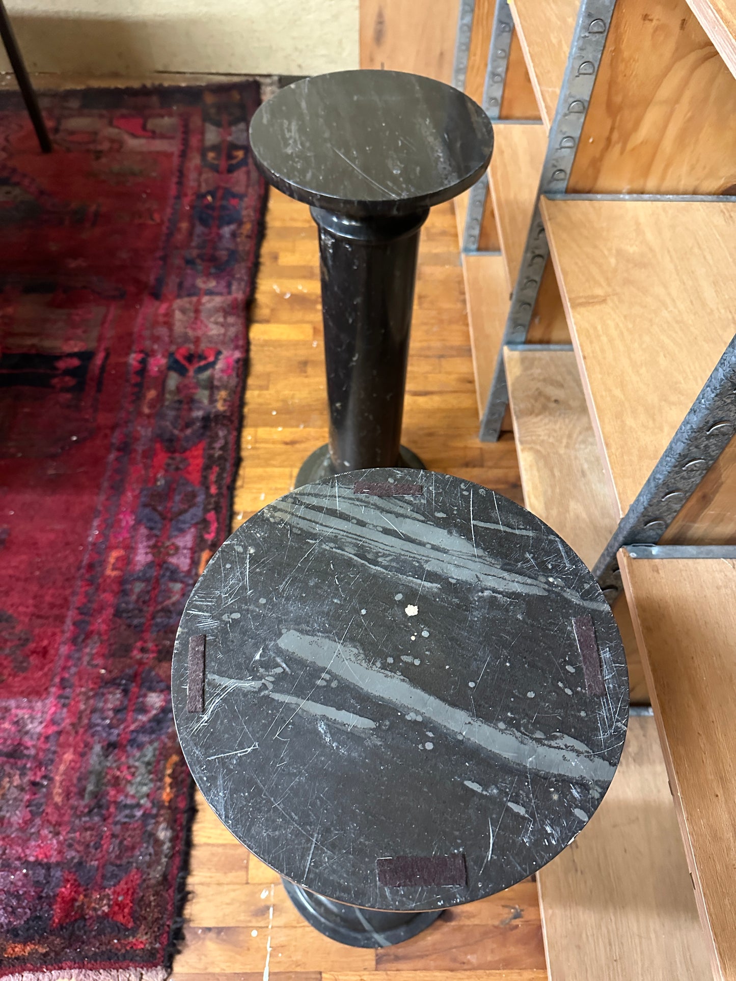 Marble Pedestal Pair