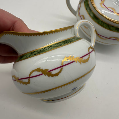 Limoges Vieux Paris Cream & Sugar Set