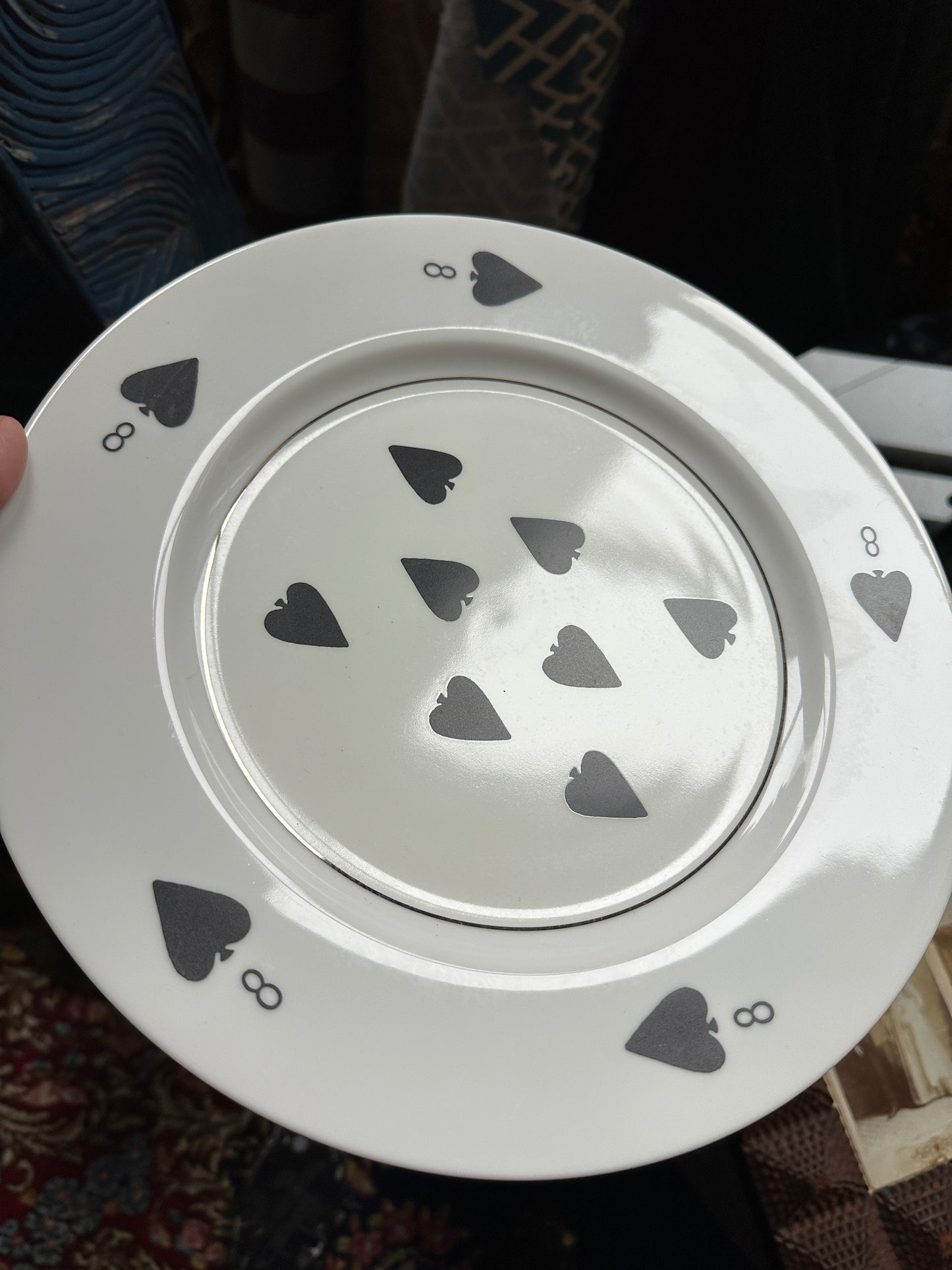 Game Set Cards Plate