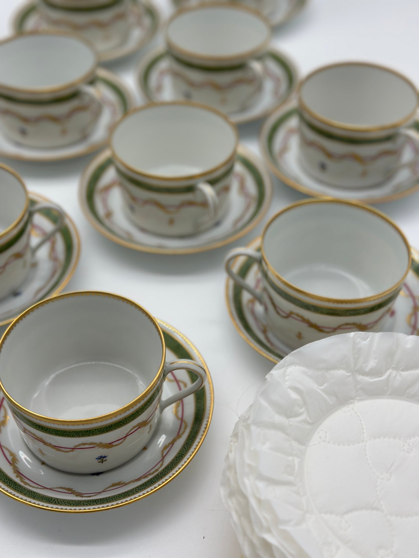 12 Limoges Vieux Paris Cups & Saucers