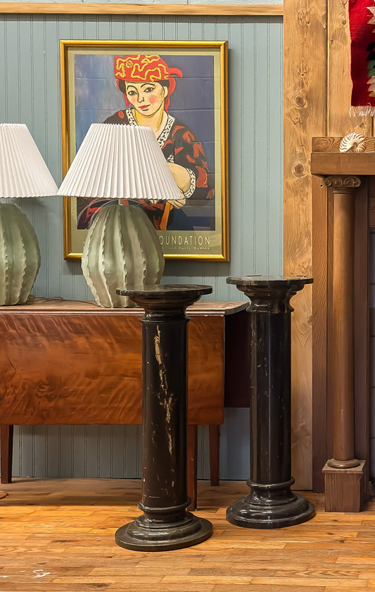 Marble Pedestal Pair