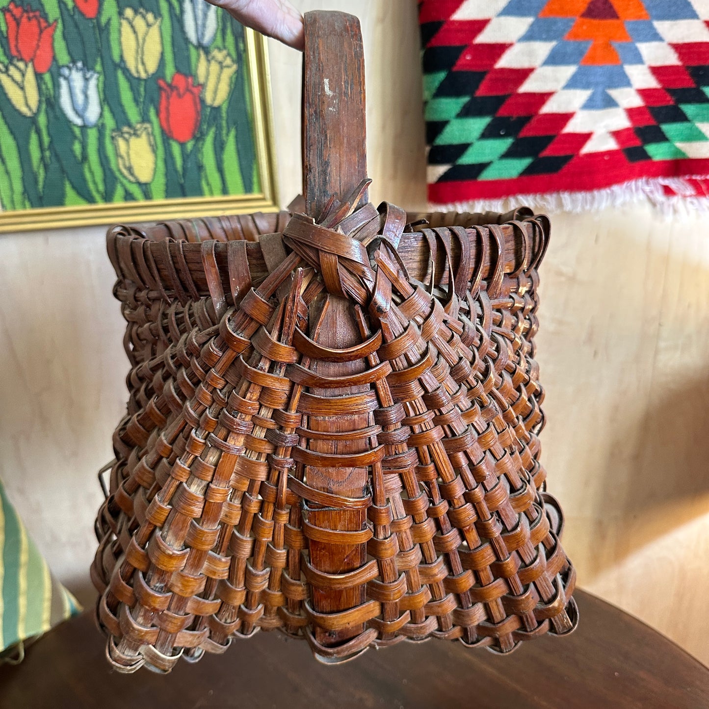 Antique Gathering Basket