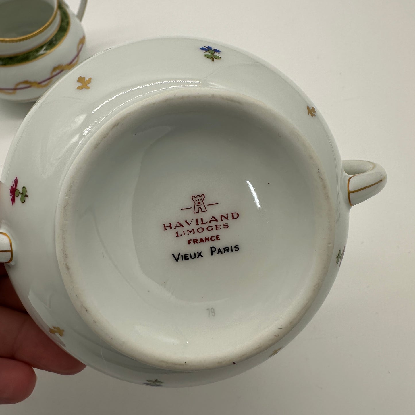 Limoges Vieux Paris Cream & Sugar Set