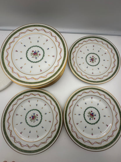 12 Limoges Vieux Paris Dinner Plates
