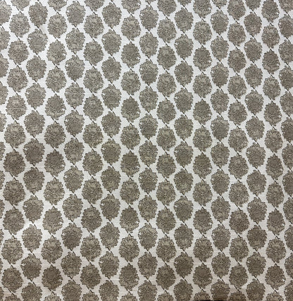 Gray medallion cotton print