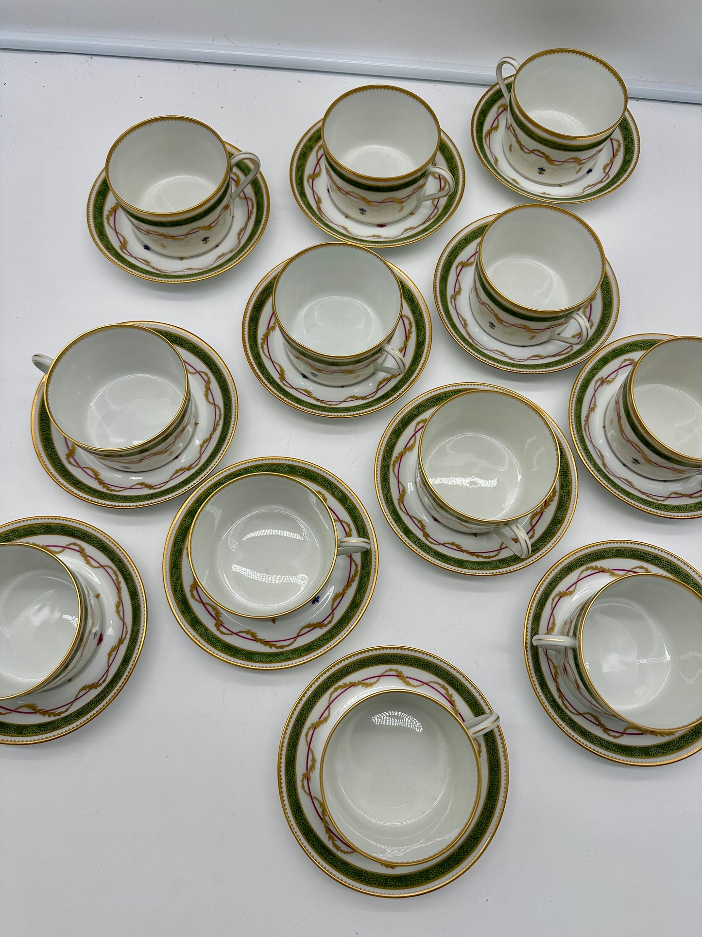 12 Limoges Vieux Paris Cups & Saucers