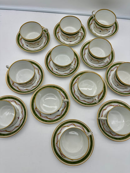 12 Limoges Vieux Paris Cups & Saucers