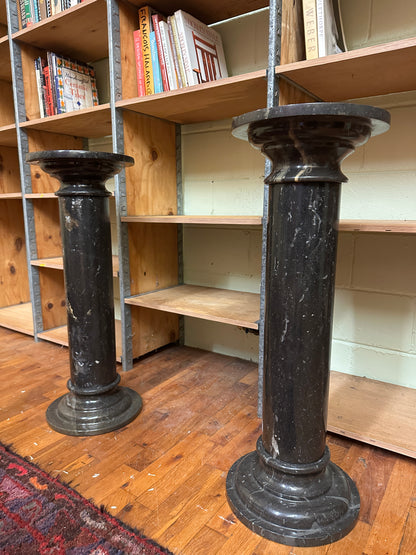 Marble Pedestal Pair