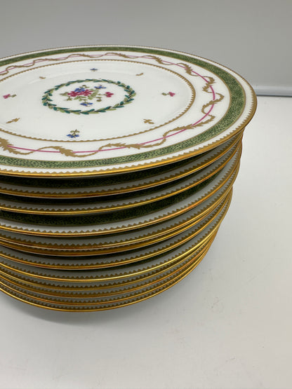 12 Limoges Vieux Paris Plates