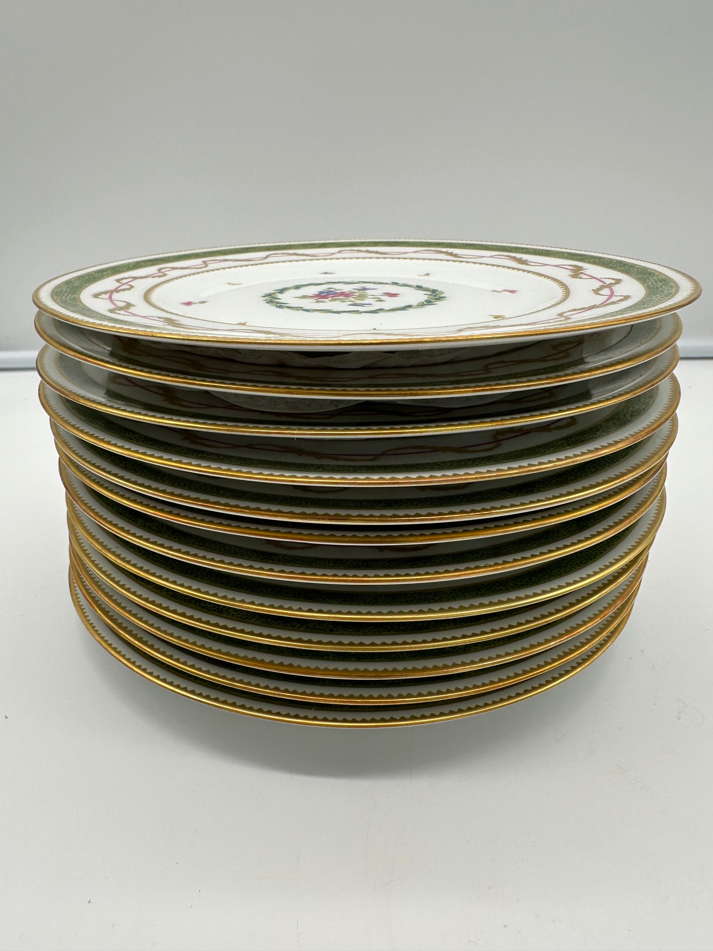 12 Limoges Vieux Paris Plates