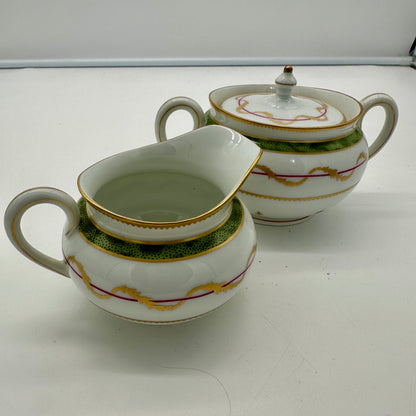 Limoges Vieux Paris Cream & Sugar Set