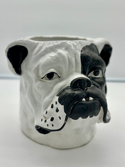Ceramic Bulldog Planter