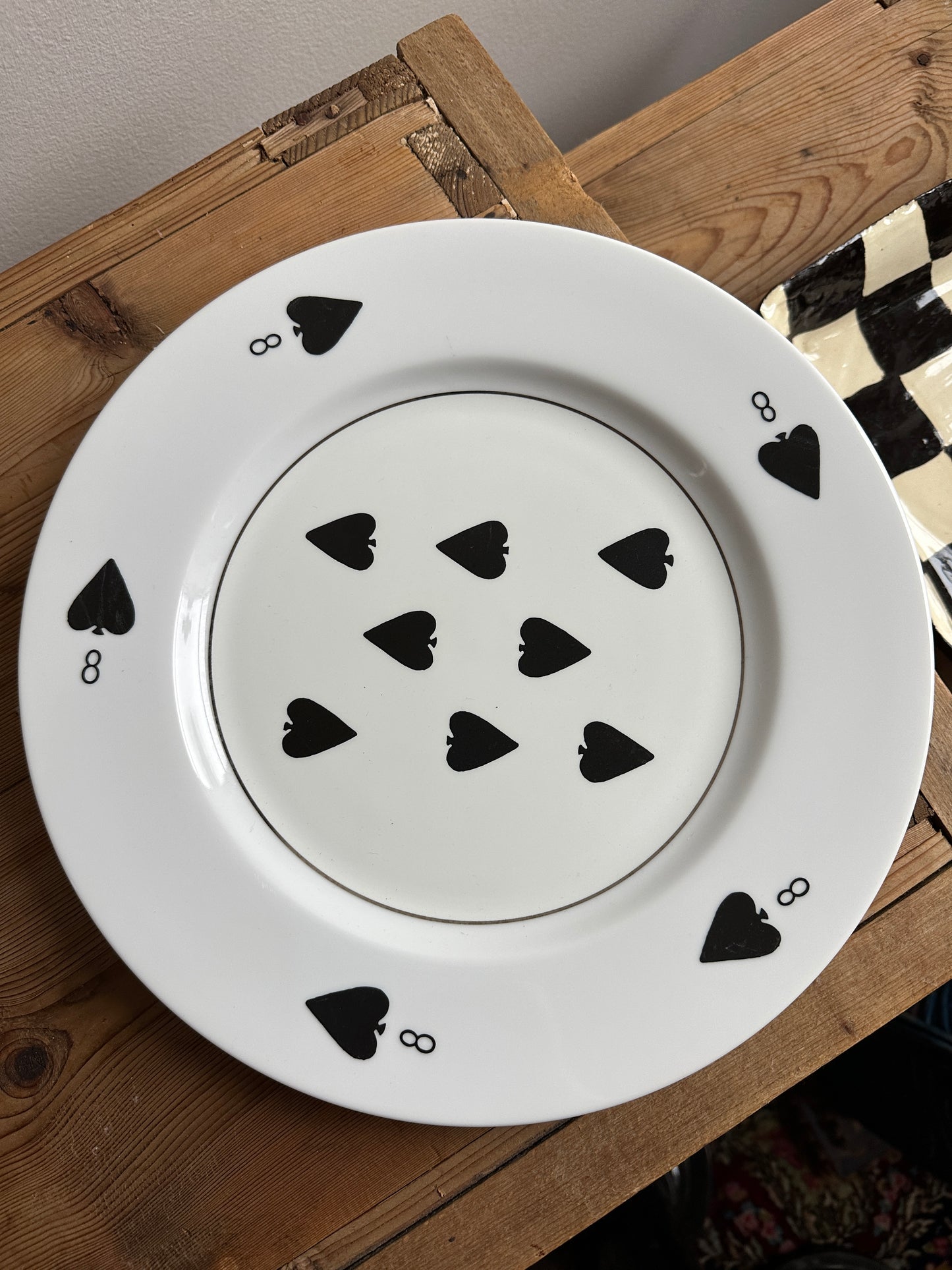 Game Set Cards Plate