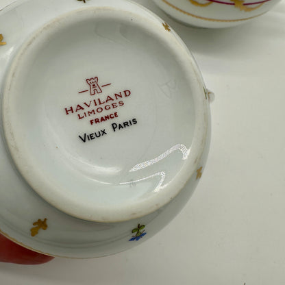 Limoges Vieux Paris Cream & Sugar Set