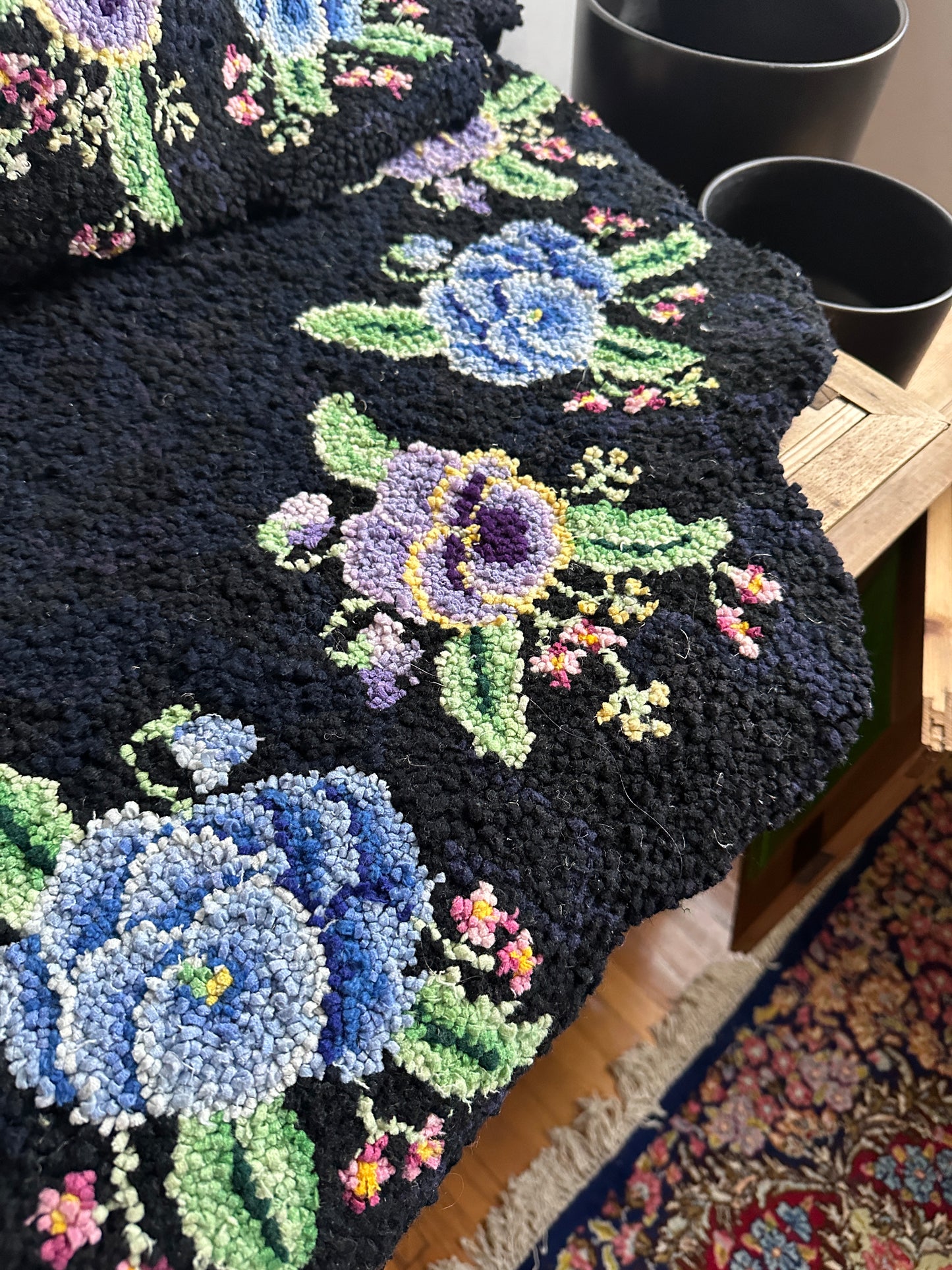 Hooked Violets Rug