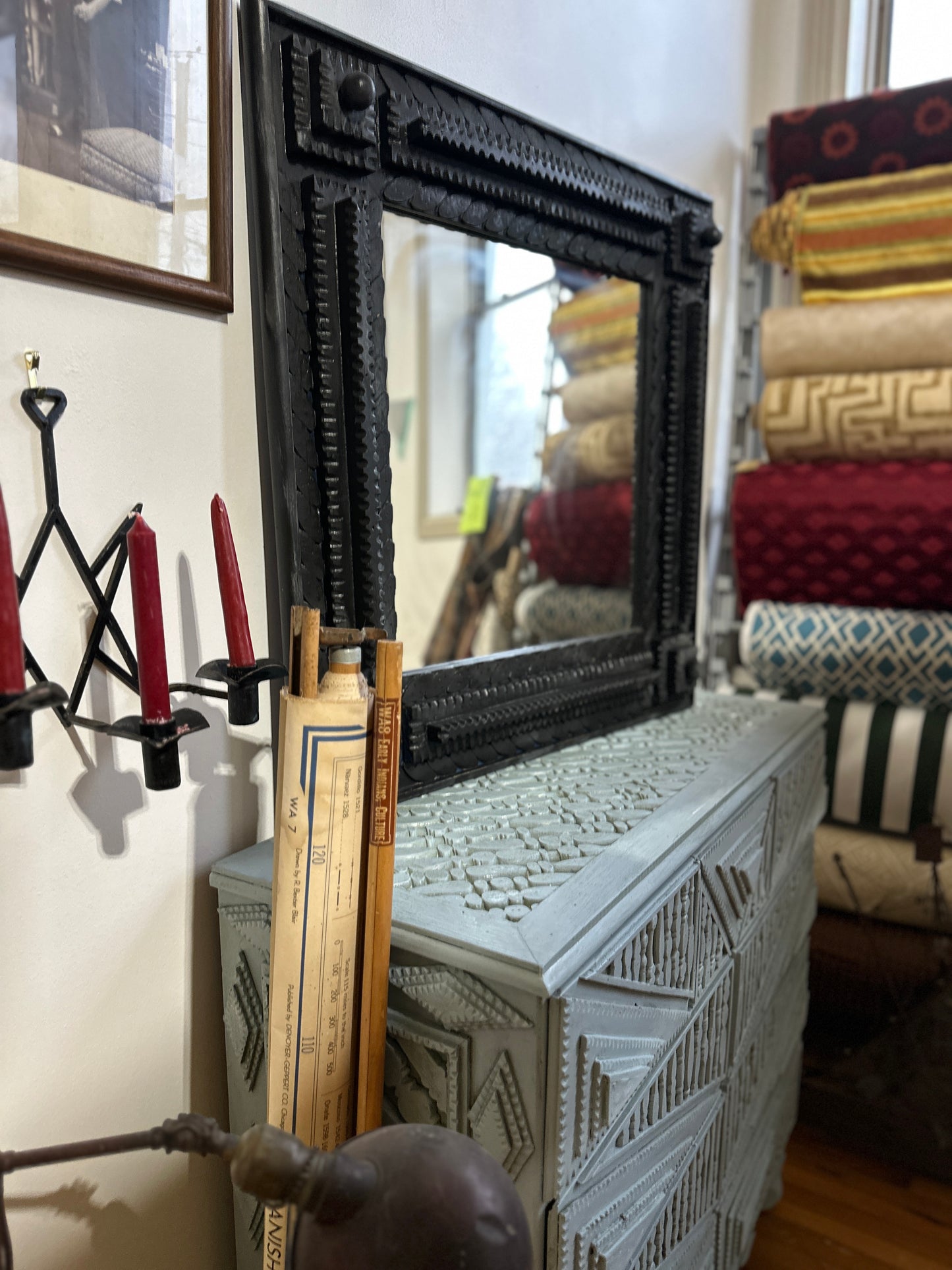 Folk Mirror Black