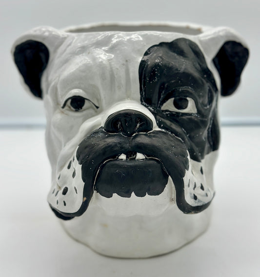 Ceramic Bulldog Planter
