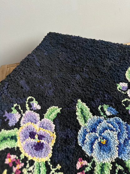 Hooked Violets Rug