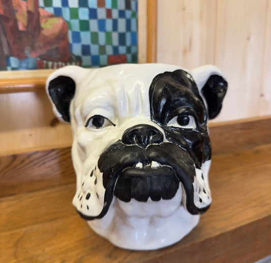 Ceramic Bulldog Planter