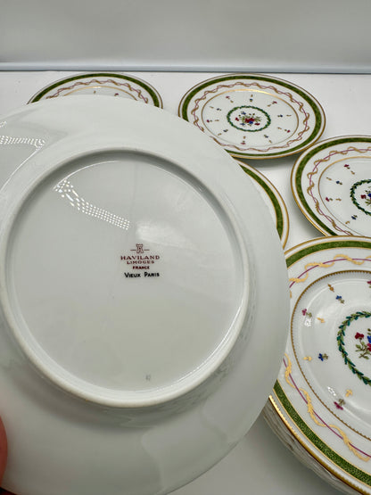 12 Limoges Vieux Paris Salad Plates