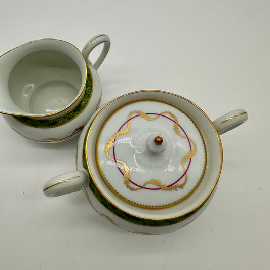 Limoges Vieux Paris Cream & Sugar Set