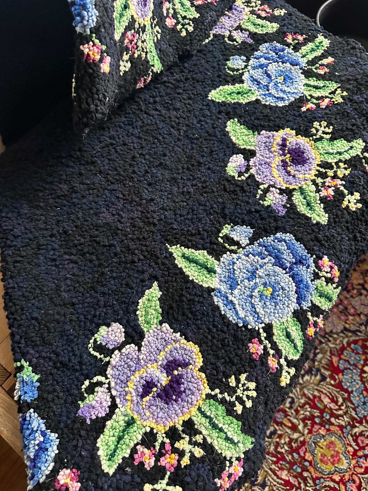 Hooked Violets Rug