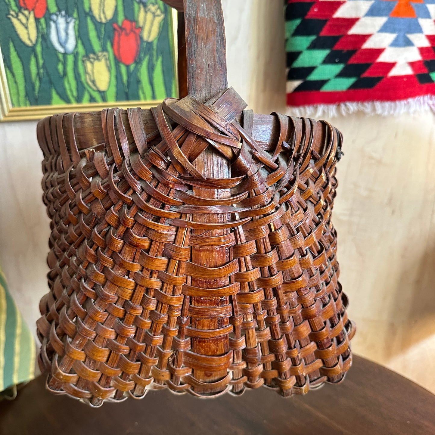 Antique Gathering Basket