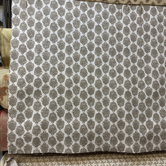Gray medallion cotton print