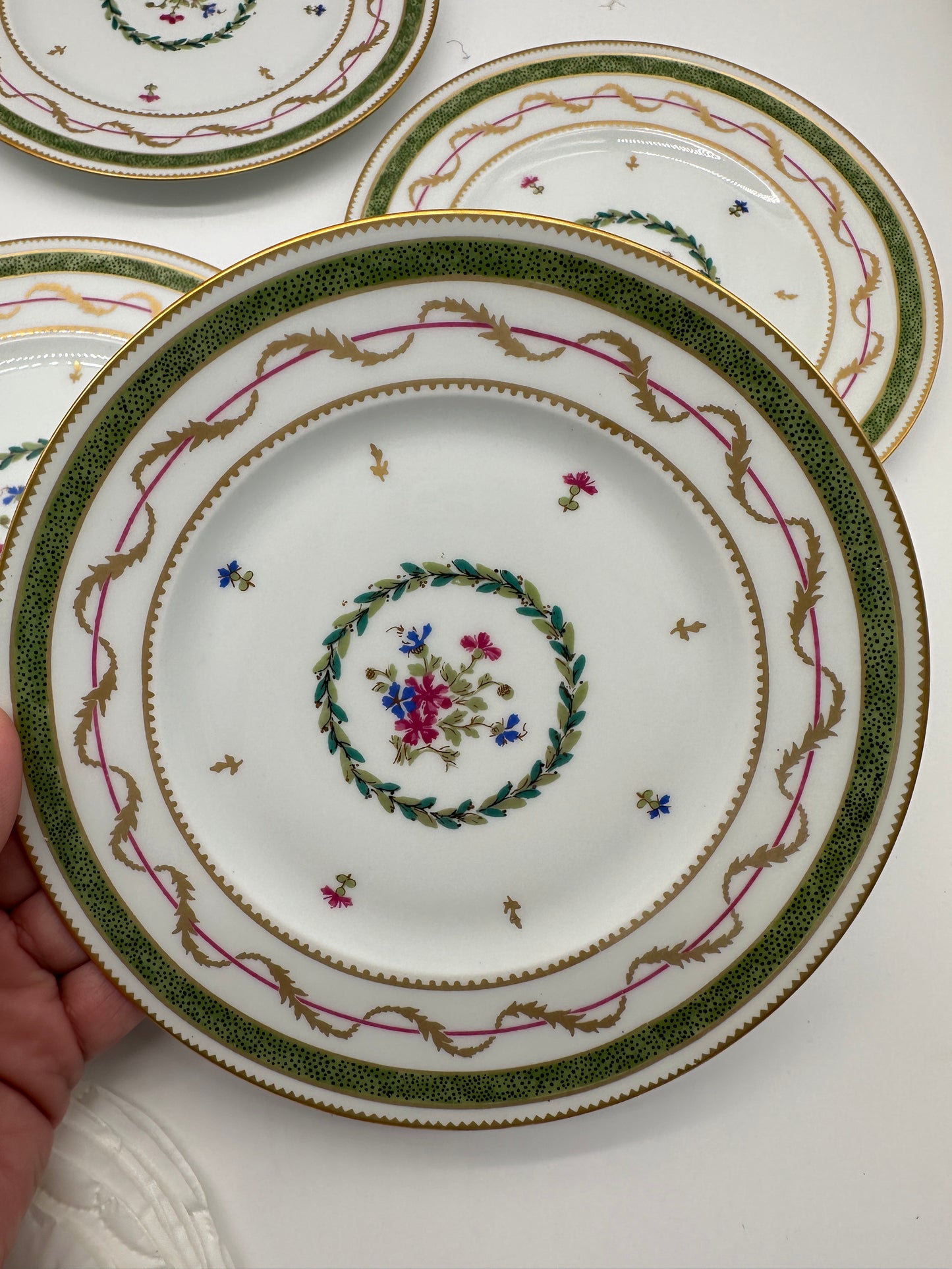 12 Limoges Vieux Paris Plates