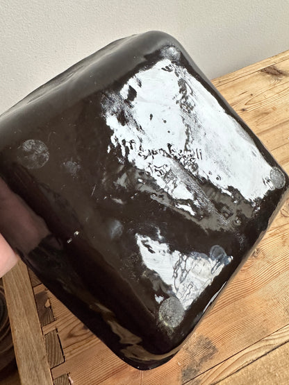 Black + Ivory Checkered Tray